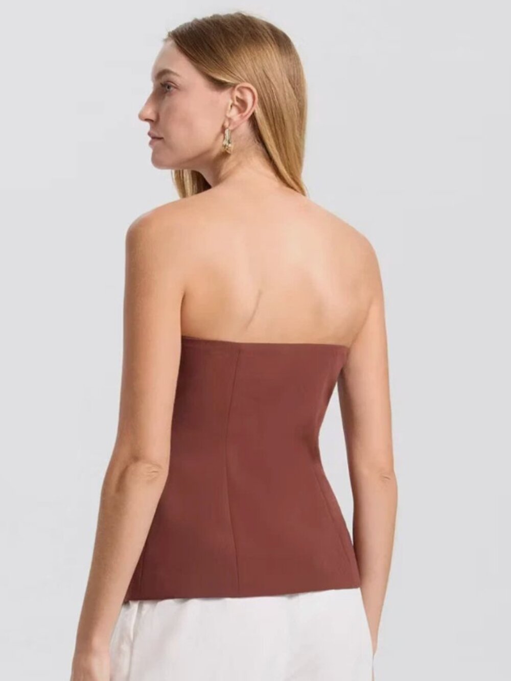 NWT A New Day Buttown-Down Tube Top - Picture 2 of 5
